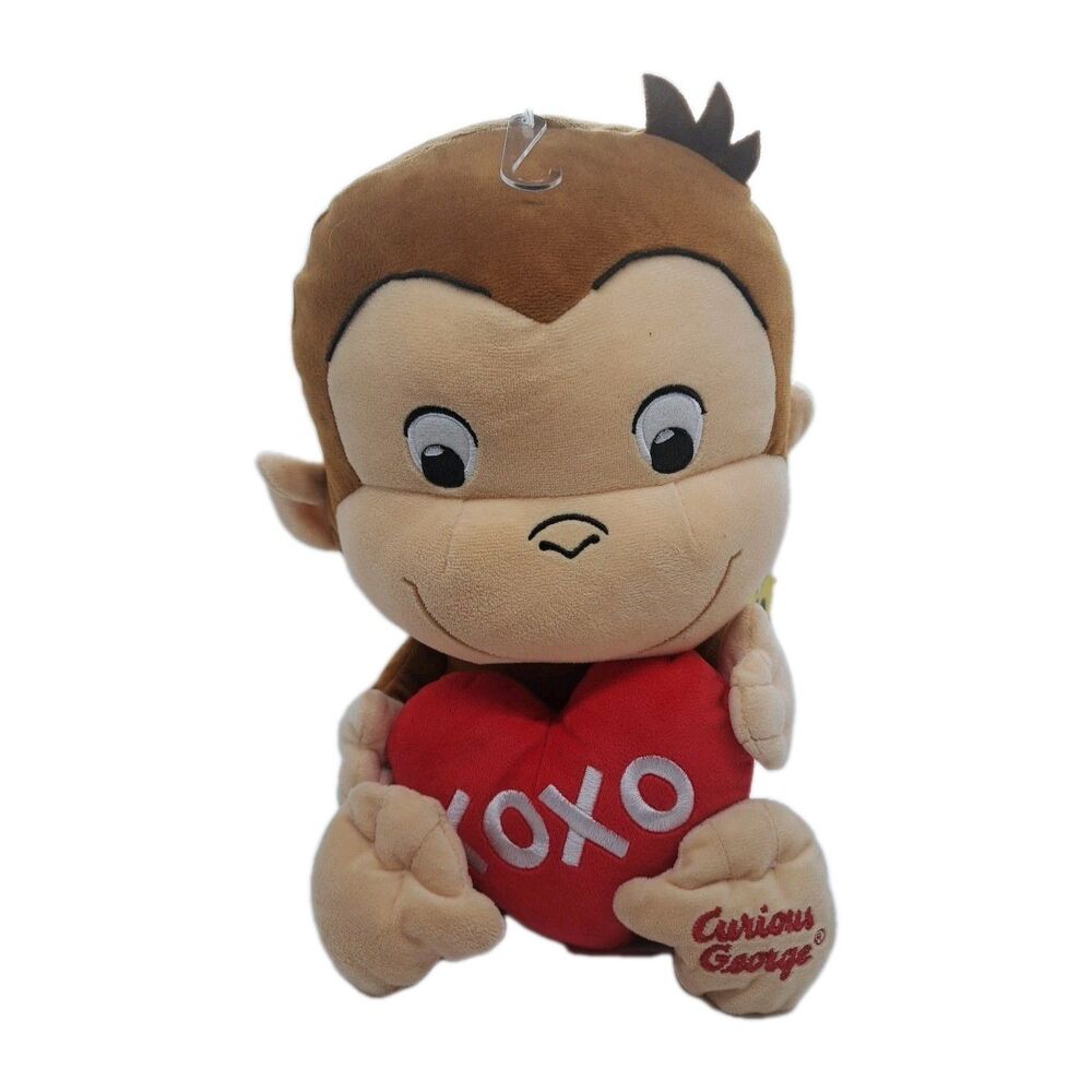Curious George XOXO Valentine Plush 12" Monkey Heart Stuffed Animal Rare HTF NWT
